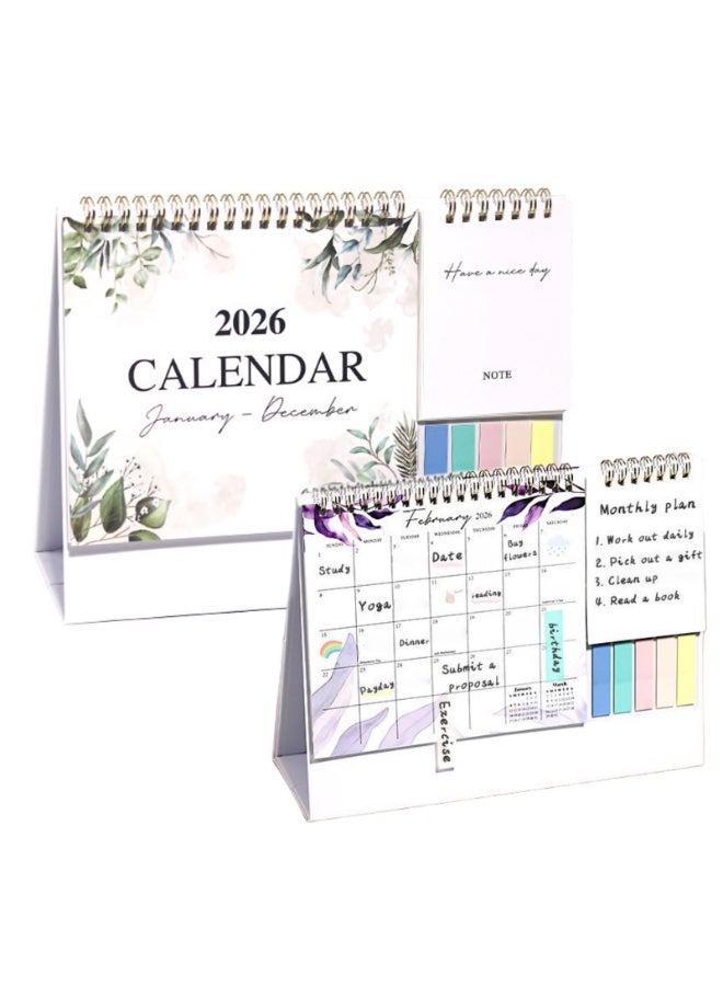 تقويم جداري شهري 2026 مع واقيات زوايا، قائمة مهام وملاحظات، مخطط شهري للعام الجديد، تقويم شهري كبير للمنزل والمكتب (تقويم مكتبي) - Image 1